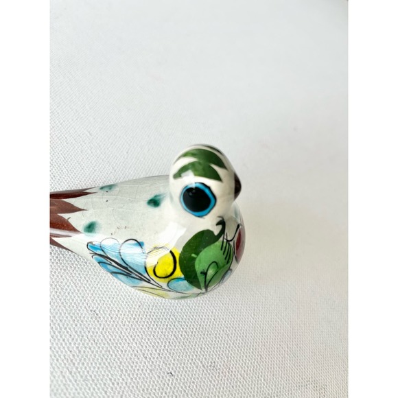Vintage Tonala Pottery Mexico Hand Painted Bird - Picture 3 of 11